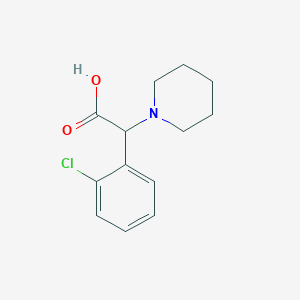 molecular formula C13H16ClNO2 B11762780 2-(2-Chlorophenyl)-2-(piperidin-1-YL)acetic acid 