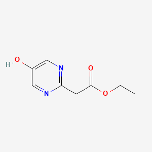 molecular formula C8H10N2O3 B11762807 Ethyl 2-(5-hydroxypyrimidin-2-yl)acetate 
