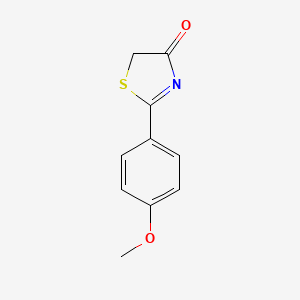 molecular formula C10H9NO2S B11762837 2-(4-Methoxyphenyl)-4(5H)-thiazolone 