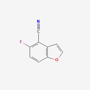 molecular formula C9H4FNO B11762875 5-Fluorobenzofuran-4-carbonitrile 