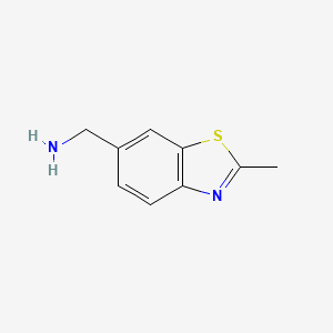 molecular formula C9H10N2S B11762886 (2-Methylbenzo[D]thiazol-6-YL)methanamine 