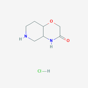 molecular formula C7H13ClN2O2 B11762898 Octahydro-2H-pyrido[4,3-b]morpholin-3-one hydrochloride 