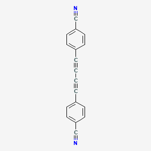 molecular formula C18H8N2 B11762920 4,4'-(Buta-1,3-diyne-1,4-diyl)dibenzonitrile 