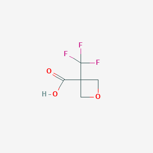 molecular formula C5H5F3O3 B11762927 3-(Trifluoromethyl)oxetane-3-carboxylic acid 