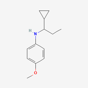 molecular formula C13H19NO B11762939 N-(1-cyclopropylpropyl)-4-methoxyaniline 