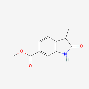 molecular formula C11H11NO3 B11762965 Methyl 3-methyl-2-oxo-2,3-dihydro-1H-indole-6-carboxylate 