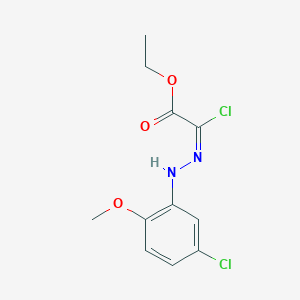 molecular formula C11H12Cl2N2O3 B11762974 ethyl (2E)-2-chloro-2-[(5-chloro-2-methoxyphenyl)hydrazinylidene]acetate 