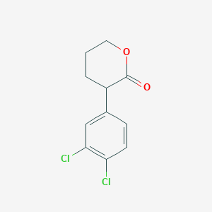 molecular formula C11H10Cl2O2 B11763013 3-(3,4-Dichloro-phenyl)-tetrahydro-pyran-2-one CAS No. 886363-68-4