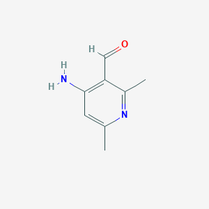 molecular formula C8H10N2O B11763034 4-Amino-2,6-dimethylnicotinaldehyde 