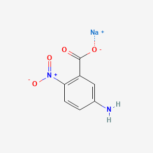 molecular formula C7H5N2NaO4 B11763037 sodium;5-amino-2-nitrobenzoate 