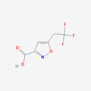 molecular formula C6H4F3NO3 B11763063 5-(2,2,2-Trifluoroethyl)isoxazole-3-carboxylic acid 