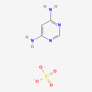 molecular formula C4H6N4O4S-2 B11763079 Pyrimidine-4,6-diamine;sulfate 
