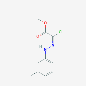 molecular formula C11H13ClN2O2 B11763100 Ethyl (2Z)-2-chloro-2-[2-(3-methylphenyl)hydrazin-1-ylidene]acetate 