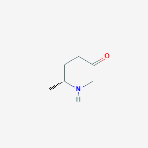 molecular formula C6H11NO B11763159 (6R)-6-Methylpiperidin-3-one 