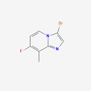 molecular formula C8H6BrFN2 B11763187 3-Bromo-7-fluoro-8-methylimidazo[1,2-a]pyridine 