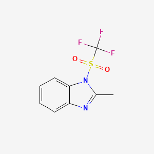 molecular formula C9H7F3N2O2S B11763232 Trifluoro[(2-methylbenzimidazolyl)sulfonyl]methane 