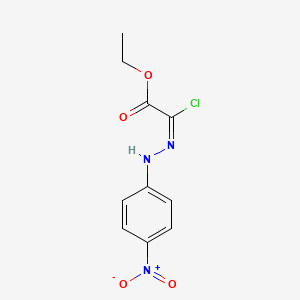 molecular formula C10H10ClN3O4 B11763361 Ethyl 2-chloro-2-(2-(4-nitrophenyl)hydrazono)acetate 