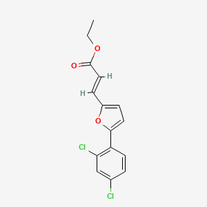 molecular formula C15H12Cl2O3 B11763410 Ethyl 3-(5-(2,4-dichlorophenyl)furan-2-yl)acrylate 