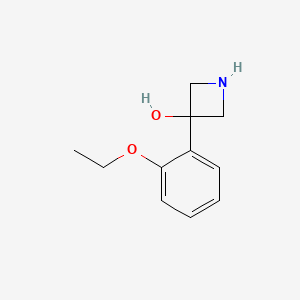 molecular formula C11H15NO2 B11763498 3-(2-Ethoxyphenyl)azetidin-3-ol 