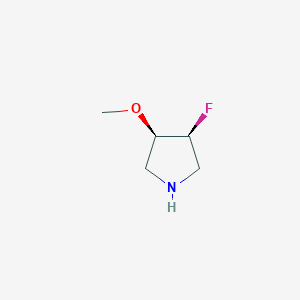 molecular formula C5H10FNO B11763561 (3S,4R)-3-Fluoro-4-methoxypyrrolidine 