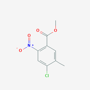 molecular formula C9H8ClNO4 B11763576 Methyl 4-chloro-5-methyl-2-nitrobenzoate 
