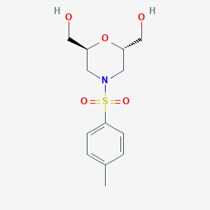 molecular formula C13H19NO5S B11763577 ((2S,6S)-4-Tosylmorpholine-2,6-diyl)dimethanol 