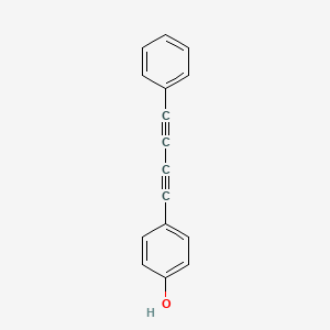 molecular formula C16H10O B11763581 4-(Phenylbuta-1,3-diyn-1-yl)phenol 