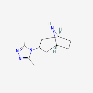 molecular formula C11H18N4 B11763589 exo-3-(3,5-Dimethyl-4H-1,2,4-triazol-4-yl)-8-azabicyclo[3.2.1]octane 