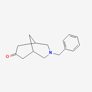 molecular formula C15H19NO B11763595 3-Benzyl-3-azabicyclo[3.3.1]nonan-7-one 