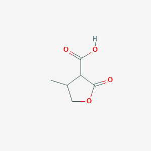 molecular formula C6H8O4 B11763604 4-Methyl-2-oxooxolane-3-carboxylic acid 