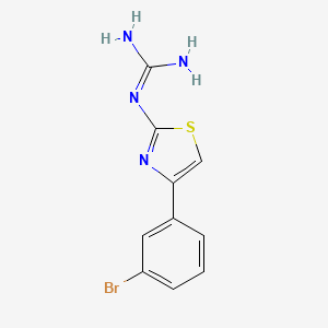 molecular formula C10H9BrN4S B11763625 1-(4-(3-Bromophenyl)thiazol-2-yl)guanidine 
