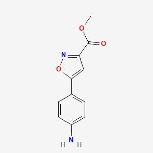 molecular formula C11H10N2O3 B11763636 Methyl 5-(4-aminophenyl)isoxazole-3-carboxylate 