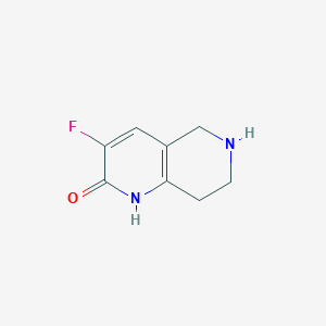 molecular formula C8H9FN2O B11763669 3-Fluoro-5,6,7,8-tetrahydro-1,6-naphthyridin-2(1H)-one 