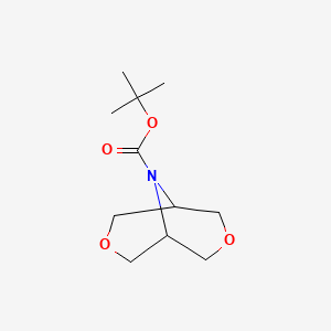 molecular formula C11H19NO4 B11763755 Tert-butyl 3,7-dioxa-9-azabicyclo[3.3.1]nonane-9-carboxylate 