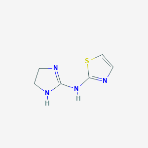 molecular formula C6H8N4S B11763780 N-(4,5-Dihydro-1H-imidazol-2-yl)thiazol-2-amine 