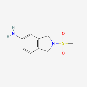 molecular formula C9H12N2O2S B11763910 2-(Methylsulfonyl)isoindolin-5-amine 