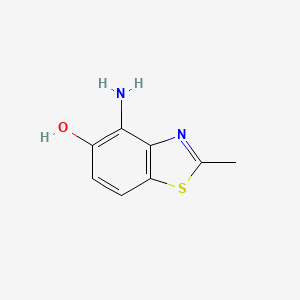 molecular formula C8H8N2OS B11763958 4-Amino-2-methylbenzo[d]thiazol-5-ol 