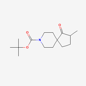 molecular formula C15H25NO3 B11763999 tert-Butyl 2-methyl-1-oxo-8-azaspiro[4.5]decane-8-carboxylate 