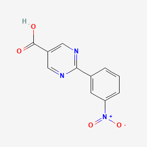 molecular formula C11H7N3O4 B11764075 2-(3-nitrophenyl)pyrimidine-5-carboxylic Acid CAS No. 928707-76-0