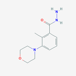 molecular formula C12H17N3O2 B11764101 2-Methyl-3-morpholinobenzohydrazide CAS No. 886494-31-1