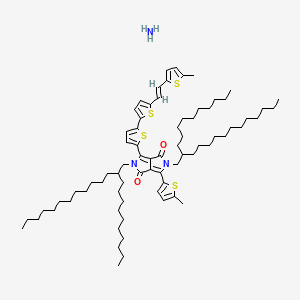 molecular formula C74H117N3O2S4 B11764164 2,5-bis(2-decyltetradecyl)-3-(5-methylthiophen-2-yl)-6-{5'-[(1E)-2-(5-methylthiophen-2-yl)ethenyl]-[2,2'-bithiophen]-5-yl}-1H,2H,4H,5H-pyrrolo[3,4-c]pyrrole-1,4-dione amine 