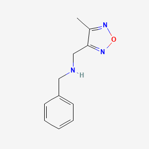 molecular formula C11H13N3O B11764187 Benzyl-(4-methyl-furazan-3-ylmethyl)-amine 