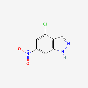 molecular formula C7H4ClN3O2 B11764194 4-Chloro-6-nitro-1H-indazole CAS No. 885519-11-9