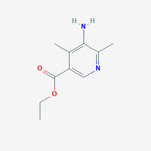 molecular formula C10H14N2O2 B11764224 Ethyl 5-amino-4,6-dimethylnicotinate 