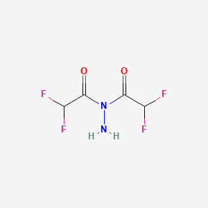 molecular formula C4H4F4N2O2 B11764280 N-(2,2-Difluoroacetyl)-2,2-difluoroacetohydrazide 