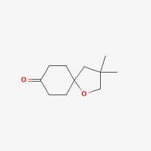 molecular formula C11H18O2 B11764304 3,3-Dimethyl-1-oxaspiro[4.5]decan-8-one 