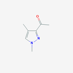 molecular formula C7H10N2O B11764329 1-(1,4-Dimethyl-1H-pyrazol-3-yl)ethanone 