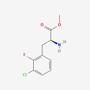 molecular formula C10H11ClFNO2 B11764332 methyl (2S)-2-amino-3-(3-chloro-2-fluorophenyl)propanoate 
