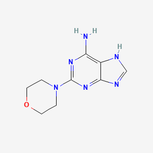 molecular formula C9H12N6O B11764365 2-Morpholino-9H-purin-6-amine 