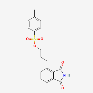 molecular formula C18H17NO5S B11764368 3-(1,3-Dioxoisoindolin-4-yl)propyl 4-methylbenzenesulfonate 